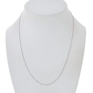 Vintage India Sterling Silver 925 0.8mm Box Chain Necklace 18"